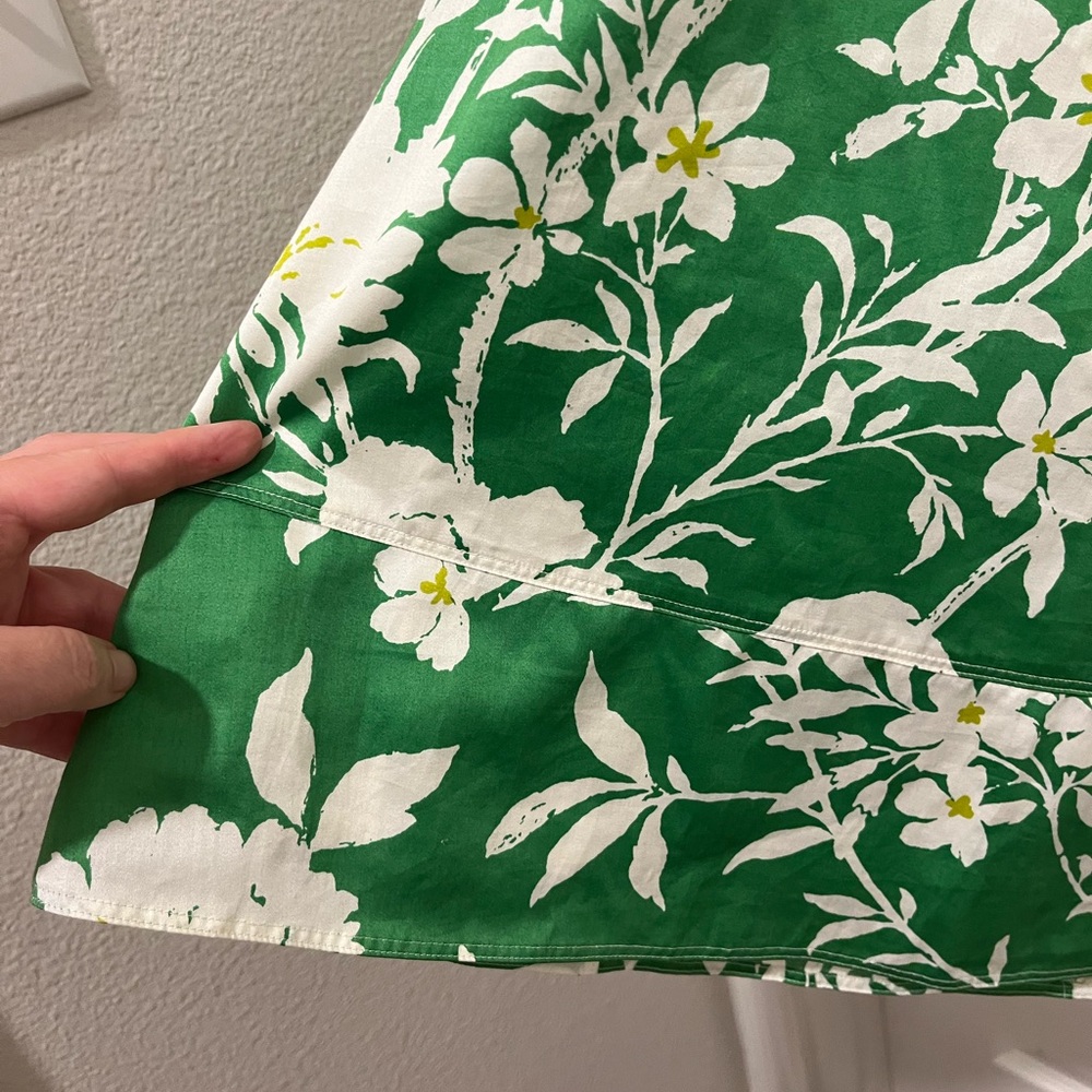 J CREW Womens Green White Floral
Cotton Strapless Dress  Size 6 - Picture 6 of 12